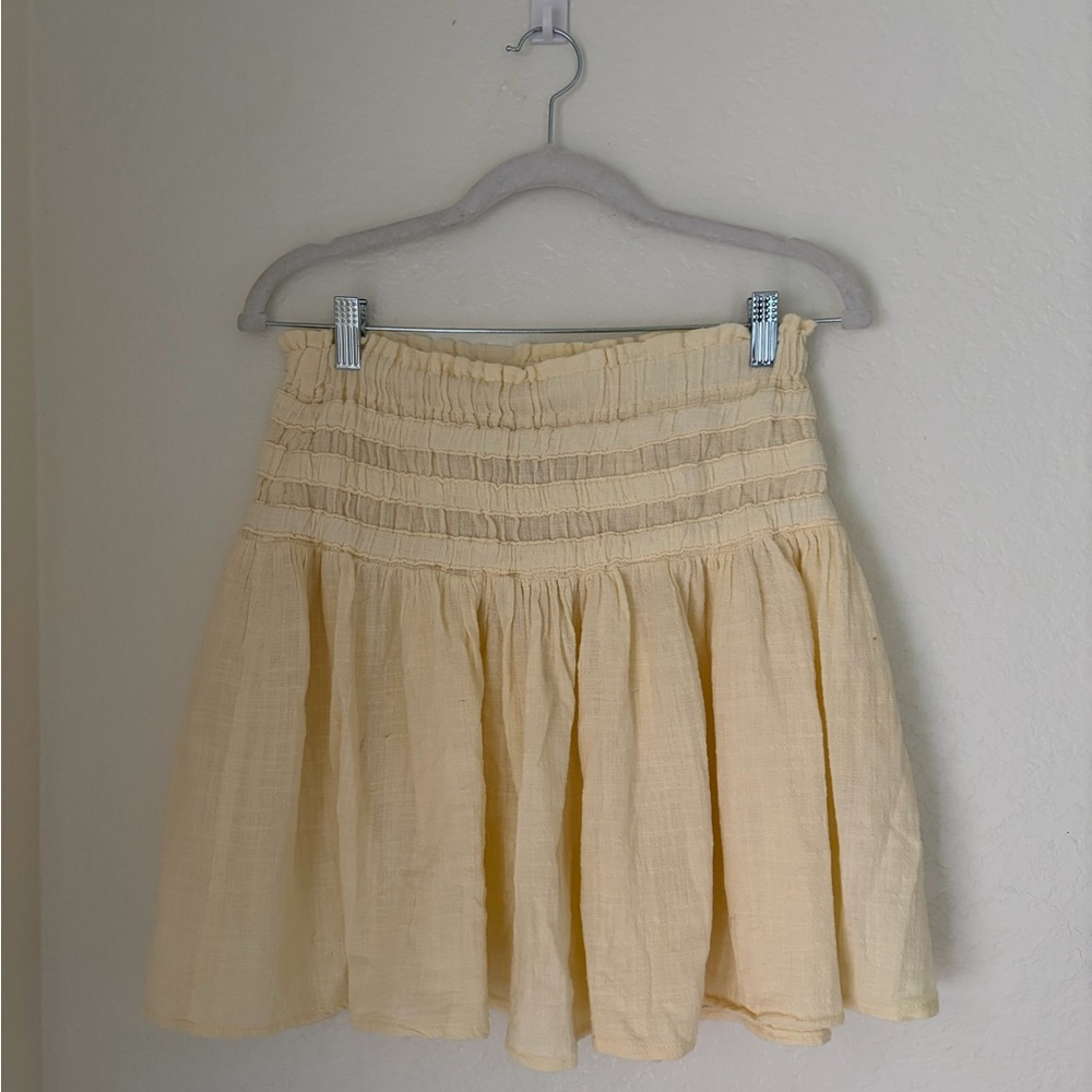 Sincerely Jules Light Yellow A-Line Skirt
